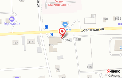 Продуктовый магазин на Советской улице на карте
