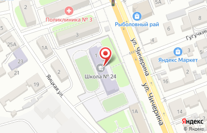 Средняя общеобразовательная школа №24 в Центральном районе на карте