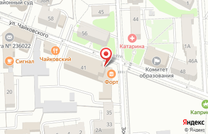 Продуктовый магазин в Калининграде на карте