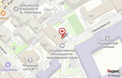 Центр Государственной инспекции по маломерным судам Главного управления МЧС России по г. Санкт-Петербургу в Санкт-Петербурге на карте