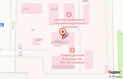 Новокузнецкая городская клиническая инфекционная больница №8 им. В.В. Бессоненко в Куйбышевском районе на карте