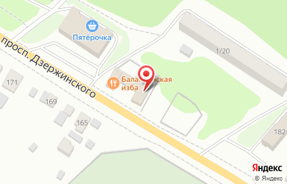 Супермаркет Пятёрочка, супермаркет на улице Дзержинского на карте