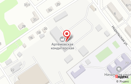 Хлебобулочный завод Артем-хлеб на Норильской улице на карте