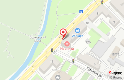 Продуктовый магазин на Волковском проспекте, 14а на карте