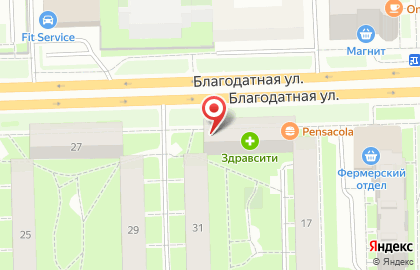 Туристическое агентство Anex Tour на Благодатной улице на карте
