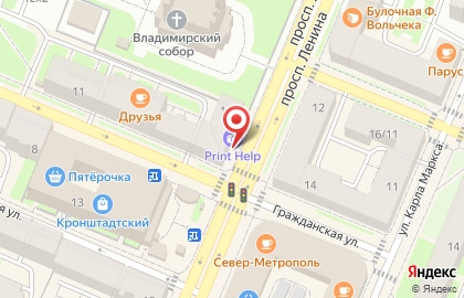 Компания Петербургские Натяжные потолки на проспекте Ленина в Кронштадтском районе на карте