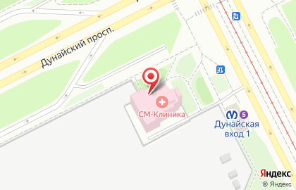 Медицинский центр СМ-Клиника на Дунайском проспекте на карте