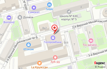 Банкомат Газпромбанк на 2-м Верхнем Михайловском проезде на карте