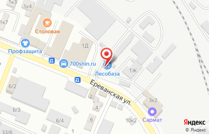 Торговая фирма на улице Ереванской на карте