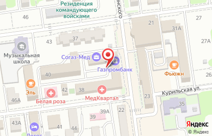 ОАО Банкомат, Газпромбанк на Курильской улице на карте