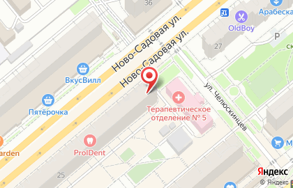 Агентство недвижимости Новый Арбат на Ново-Садовой улице на карте