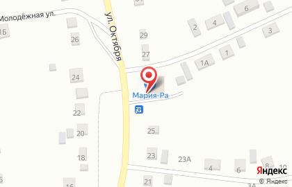 Продуктовый супермаркет Мария-Ра на улице Октября на карте