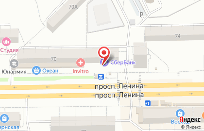 Терминал СберБанк на проспекте Ленина, 70 на карте