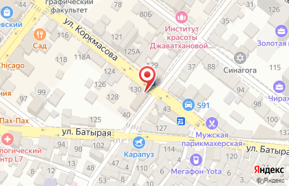 Магазин Автоэлектроника 05 на улице Коркмасова на карте