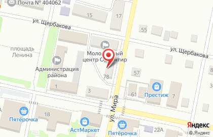Салон связи МегаФон на улице Мира на карте