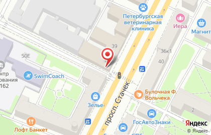 Мариенталь (Санкт-Петербург) на проспекте Стачек на карте