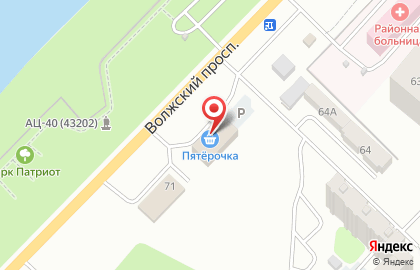 Супермаркет Пятёрочка на Волжском проспекте на карте