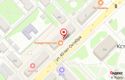 АКБ Пробизнесбанк на улице 40 лет Октября на карте