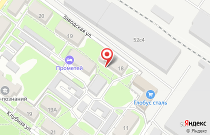 Производственная компания Антей на Заводской улице на карте