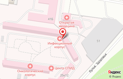 Больница Тольяттинская городская клиническая больница №5 на бульваре Здоровья на карте