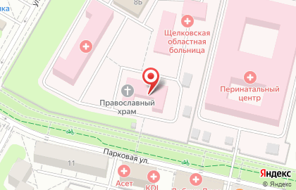 Щёлковская районная больница №2 на Парковой улице на карте