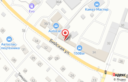Автомагазин Автолюбитель на Бийской улице на карте