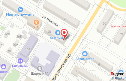 Магазин мебели Фортуна мебель на улице Чкалова на карте
