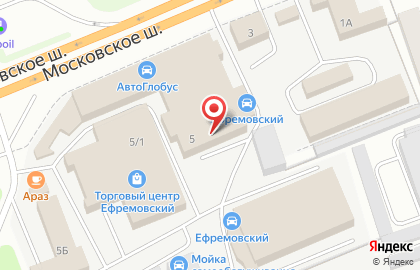 Автосервис Планета на Московском шоссе на карте