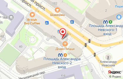 Ресторан Япоша на метро Площадь Александра Невского на карте