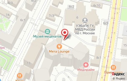 Лаундж-бар Мята Lounge на Донской улице на карте