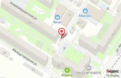 Киоск по продаже фруктов и овощей в Томске на карте