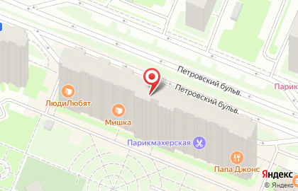 Автошкола Мегаполис на Петровском бульваре в Мурино на карте