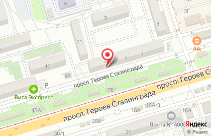 Супермаркет Покупочка на проспекте Героев Сталинграда, 7 на карте