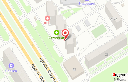 Магазин канцелярских товаров Луч в Фрунзенском районе на карте