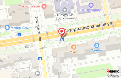 Супермаркет Огонек на Интернациональной улице на карте