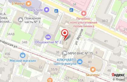 Инспекция Федеральной налоговой службы России по Канавинскому району на улице Фрунзе на карте