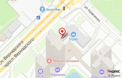 Адвокатский кабинет Сперанского М.М. на проспекте Вернадского на карте