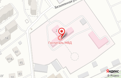 Госпиталь МСЧ МВД в Дзержинском районе на карте