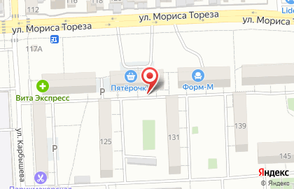 Любимый на улице Мориса Тореза на карте