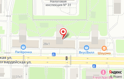 Мясной дворик на Молодогвардейской улице на карте