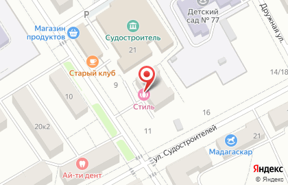 Кафе Ассорти в Фрунзенском районе на карте