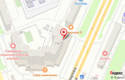 Салон дверей ВходВыход на улице Комарова на карте