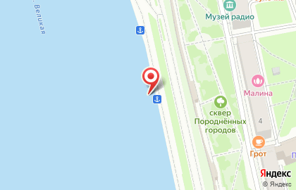 Теплоход Буревестник компания речных прогулок на карте
