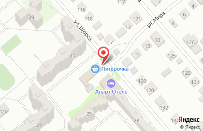 Супермаркет Пятерочка на улице Щорса на карте