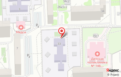 Средняя общеобразовательная школа Открытие №2087 с дошкольным отделением на Новочеркасском бульваре, 33 на карте