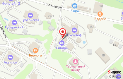 Гостиница Сибирь на Спортивной улице на карте