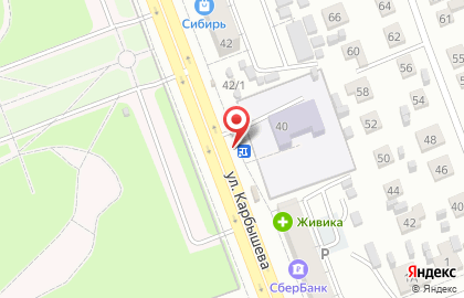 Магазин овощей и фруктов на улице Карбышева на карте