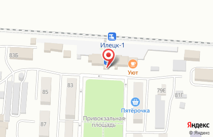 Железнодорожная касса на Вокзальной улице на карте