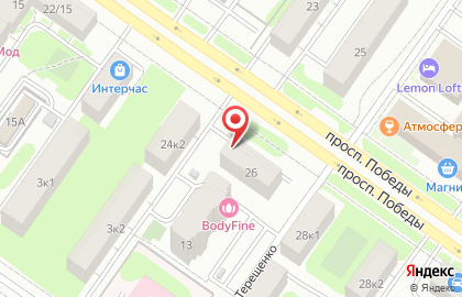 Банкомат Балтийский Банк на проспекте Победы на карте