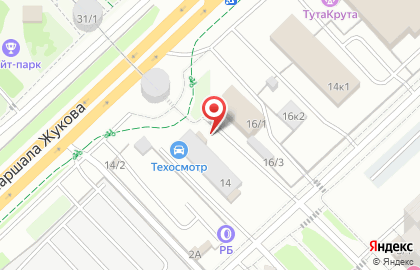 Киоск по продаже фастфудной халяль продукции Уфимский трамвайчик на улице Маршала Жукова на карте